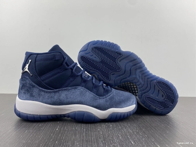 JORDAN 11 WMNS MIDNIGHT AR0715-441 AIR VELVET NAVY 0905